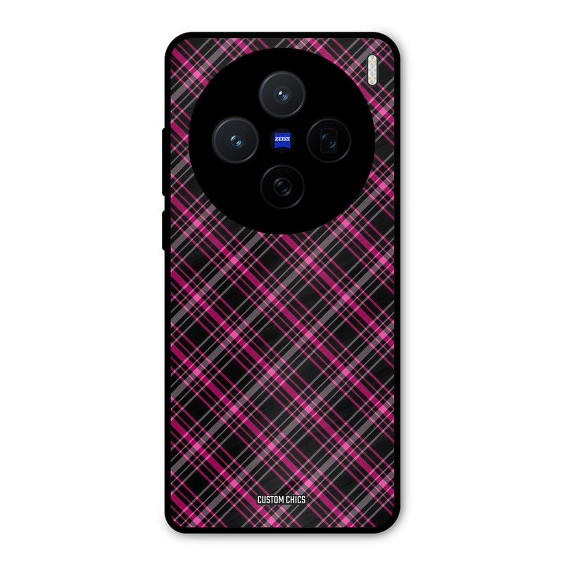 Check Fabric Vivo X200 Mobile Back Cover - Aesthetic PrintShield Case