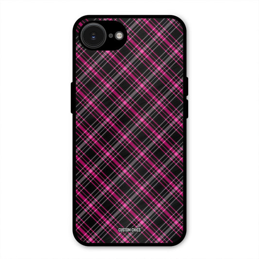 Check Fabric iPhone 16e Mobile Back Cover - Aesthetic PrintShield Case