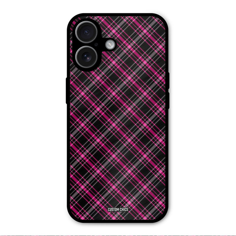 Check Fabric iPhone 17 Mobile Back Cover - Aesthetic PrintShield Case