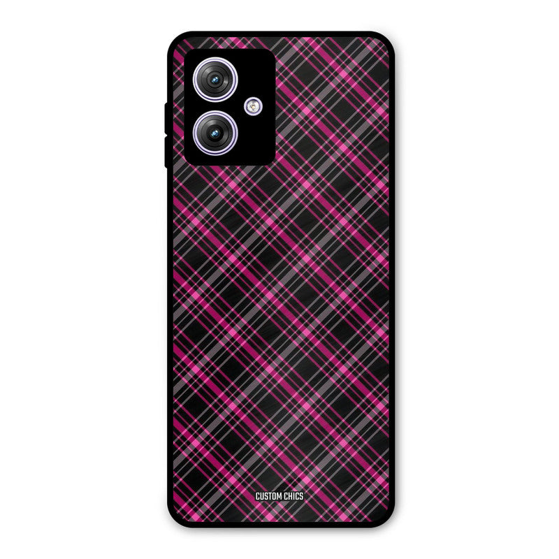 Check Fabric Moto G54 Mobile Back Cover - Aesthetic PrintShield Case