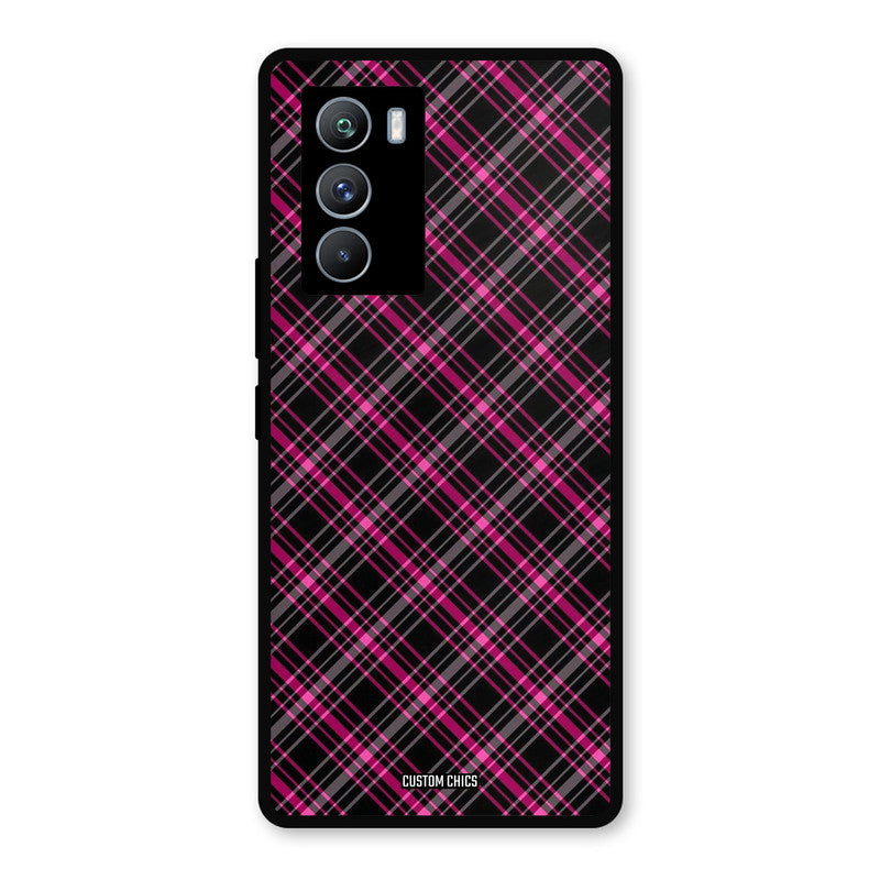 Check Fabric iQOO 9SE Mobile Back Cover - Aesthetic PrintShield Case