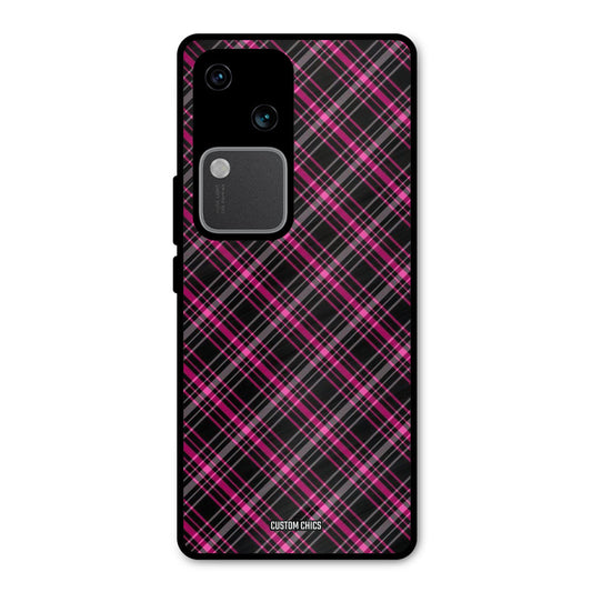 Check Fabric Vivo V30 Mobile Back Cover - Aesthetic PrintShield Case