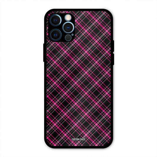 Check Fabric IPhone 12 Pro Max Mobile Back Cover - Aesthetic PrintShield Case