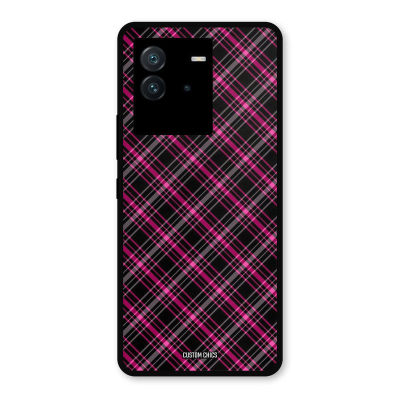Check Fabric iQoo Neo 6 Mobile Back Cover - Aesthetic PrintShield Case