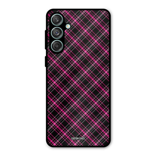 Check Fabric Samsung Galaxy M55 5G Mobile Back Cover - Aesthetic PrintShield Case