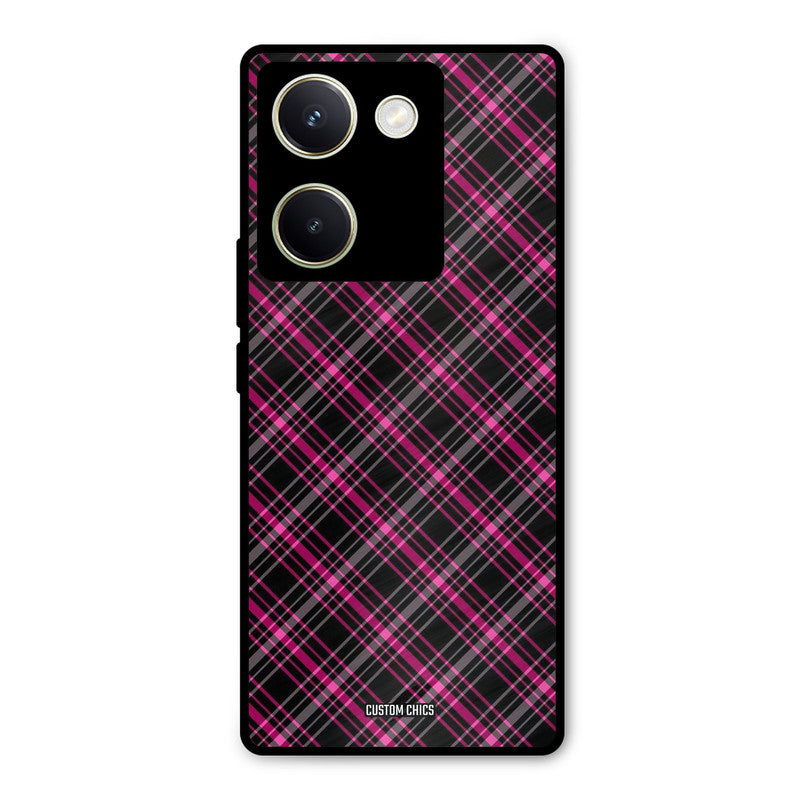 Check Fabric Vivo Y200 Pro Mobile Back Cover - Aesthetic PrintShield Case