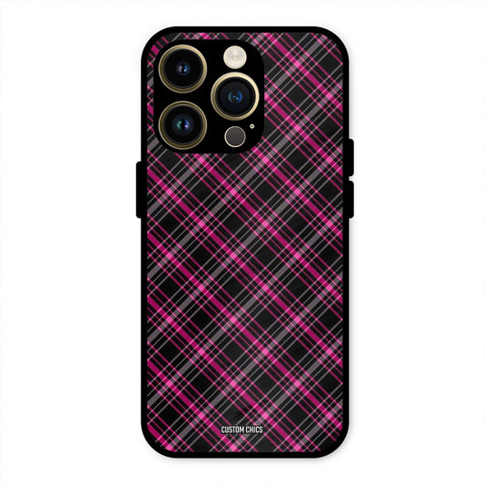 Check Fabric iPhone 14 Pro Mobile Back Cover - Aesthetic PrintShield Case
