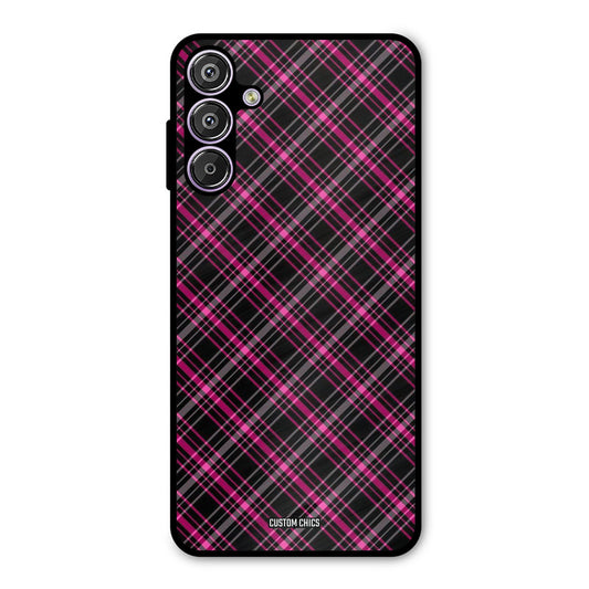 Check Fabric Samsung Galaxy F15 Mobile Back Cover - Aesthetic PrintShield Case
