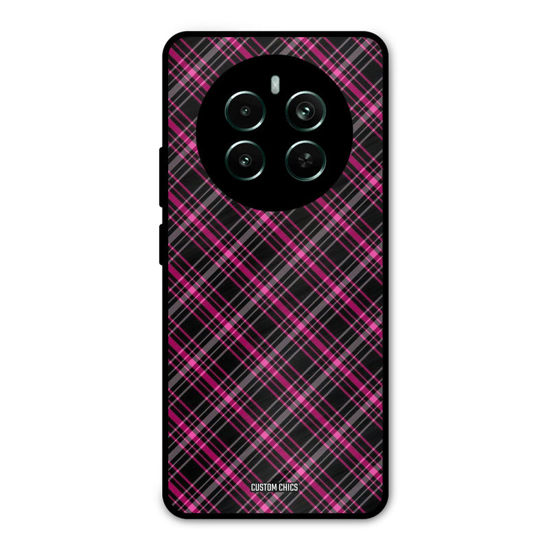 Check Fabric Realme 12 Plus Mobile Back Cover - Aesthetic PrintShield Case