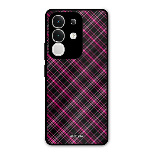 Check Fabric Vivo T4x Mobile Back Cover - Aesthetic PrintShield Case