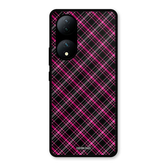 Check Fabric Vivo Y100 Mobile Back Cover - Aesthetic PrintShield Case