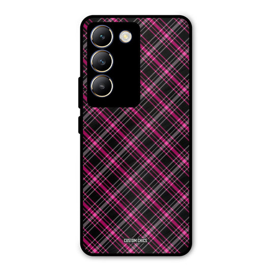 Check Fabric Vivo Y200e Mobile Back Cover - Aesthetic PrintShield Case