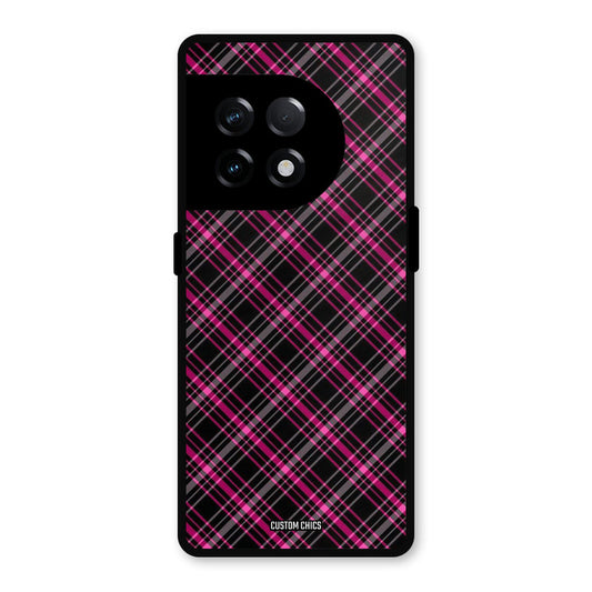 Check Fabric OnePlus 11R Mobile Back Cover - Aesthetic PrintShield Case