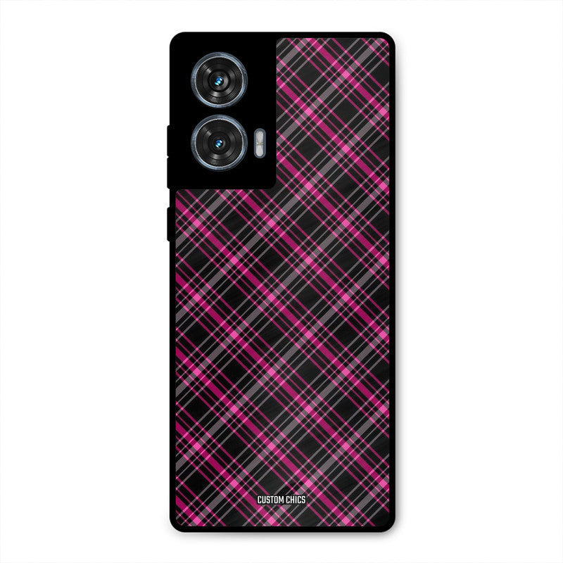 Check Fabric Moto G96 Mobile Back Cover - Aesthetic PrintShield Case