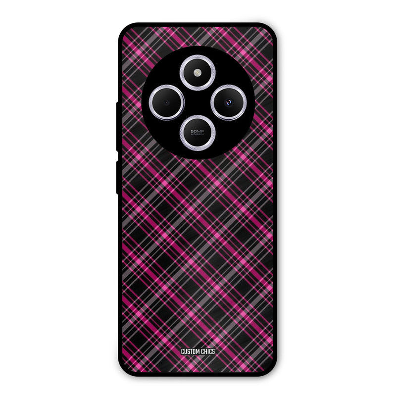Check Fabric Poco M7 Mobile Back Cover - Aesthetic PrintShield Case