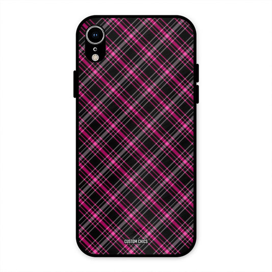 Check Fabric iPhone XR Mobile Back Cover - Aesthetic PrintShield Case