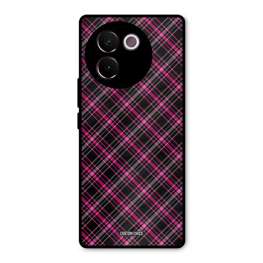 Check Fabric Vivo V30e Mobile Back Cover - Aesthetic PrintShield Case