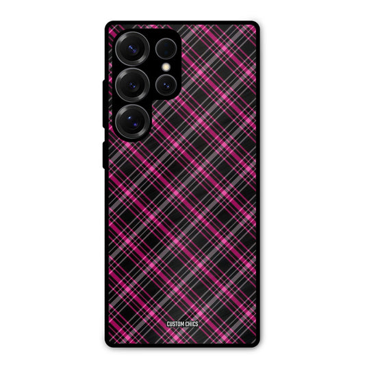 Check Fabric Samsung Galaxy S25 Ultra Mobile Back Cover - Aesthetic PrintShield Case