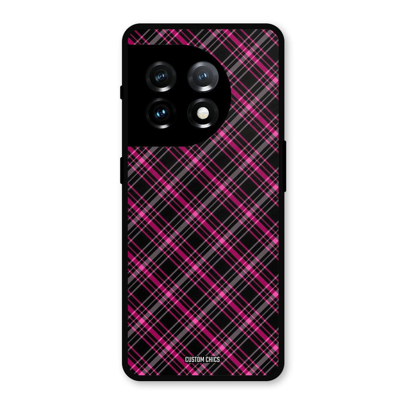 Check Fabric OnePlus 11 Mobile Back Cover - Aesthetic PrintShield Case