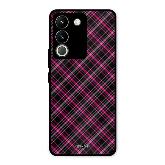 Check Fabric Vivo Y200 Mobile Back Cover - Aesthetic PrintShield Case