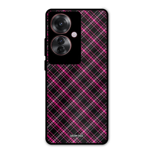 Check Fabric Oppo F25 Pro Mobile Back Cover - Aesthetic PrintShield Case