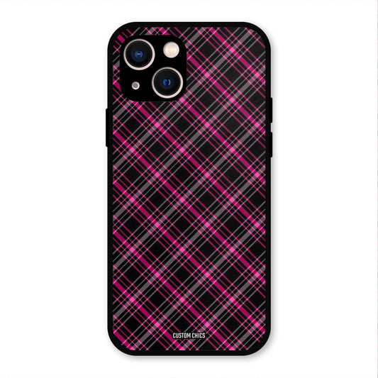 Check Fabric iPhone 13 Mobile Back Cover - Aesthetic PrintShield Case