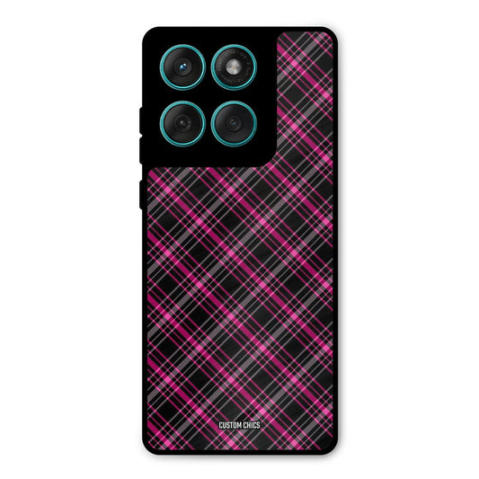 Check Fabric Motorola Edge 60 Fusion Mobile Back Cover - Aesthetic PrintShield Case