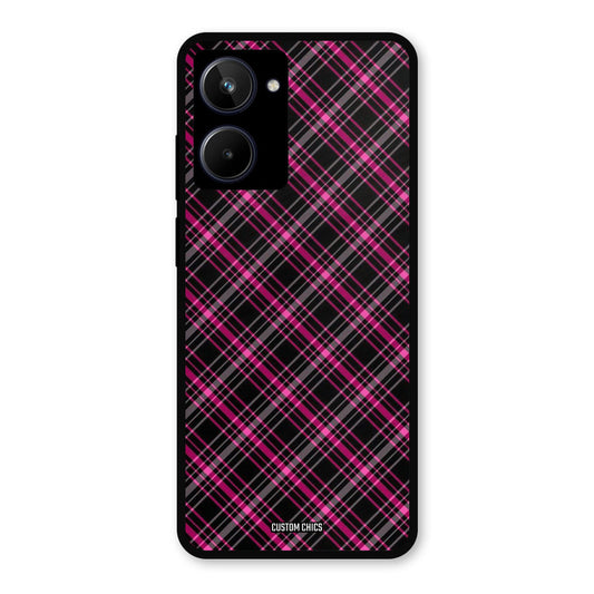 Check Fabric Realme 10 Mobile Back Cover - Aesthetic PrintShield Case