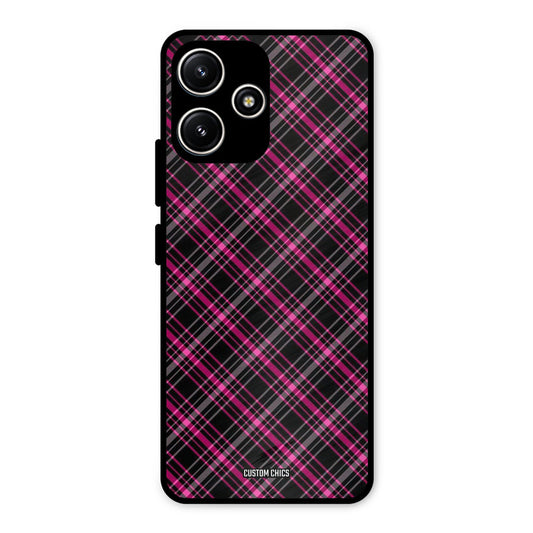Check Fabric Redmi 12 5G Mobile Back Cover - Aesthetic PrintShield Case