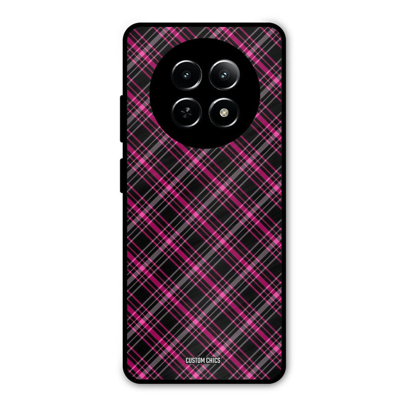 Check Fabric Realme Narzo N65 Mobile Back Cover - Aesthetic PrintShield Case