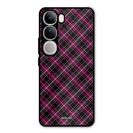 Check Fabric Vivo Y300 Mobile Back Cover - Aesthetic PrintShield Case