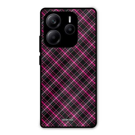 Check Fabric Redmi Note 14 Mobile Back Cover - Aesthetic PrintShield Case