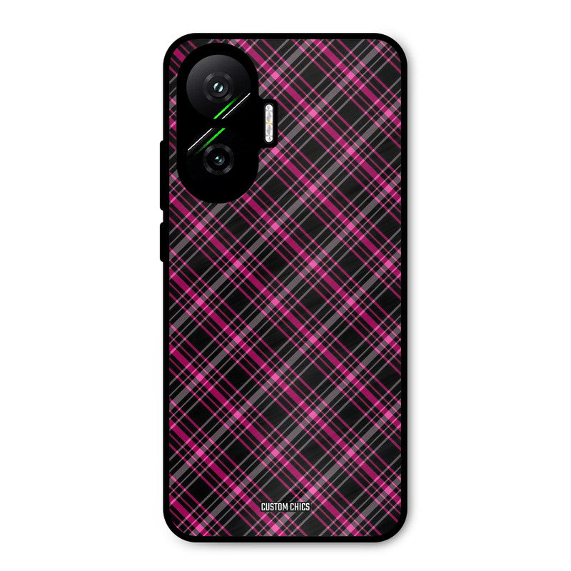 Check Fabric Poco F7 5G Mobile Back Cover - Aesthetic PrintShield Case