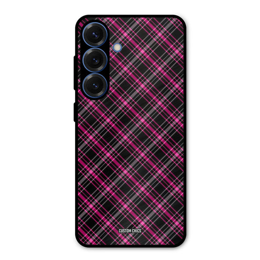 Check Fabric Samsung Galaxy S25 Mobile Back Cover - Aesthetic PrintShield Case