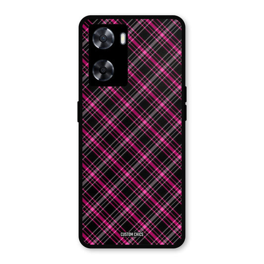 Check Fabric Oppo A57 2022 Mobile Back Cover - Aesthetic PrintShield Case