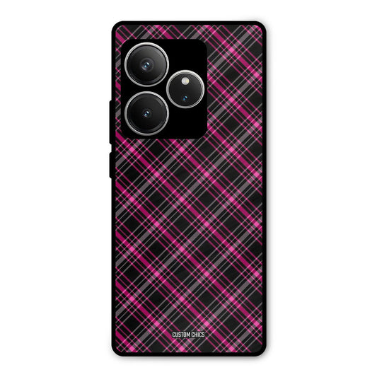 Check Fabric Realme GT 6 Mobile Back Cover - Aesthetic PrintShield Case