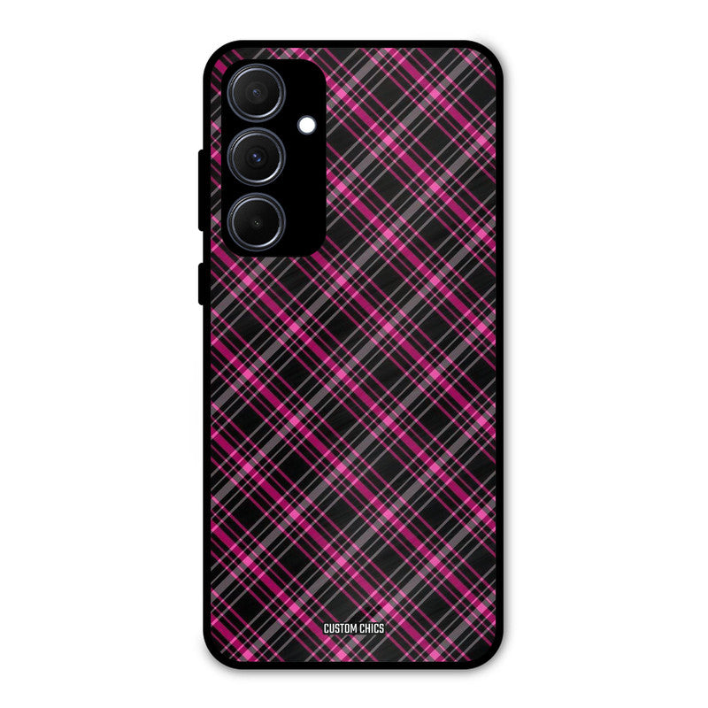 Check Fabric Samsung Galaxy A35 5G Mobile Back Cover - Aesthetic PrintShield Case