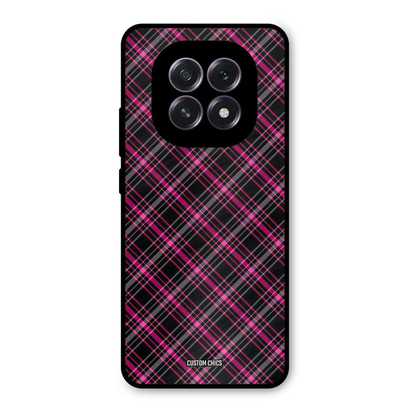 Check Fabric Oppo F29 Mobile Back Cover - Aesthetic PrintShield Case