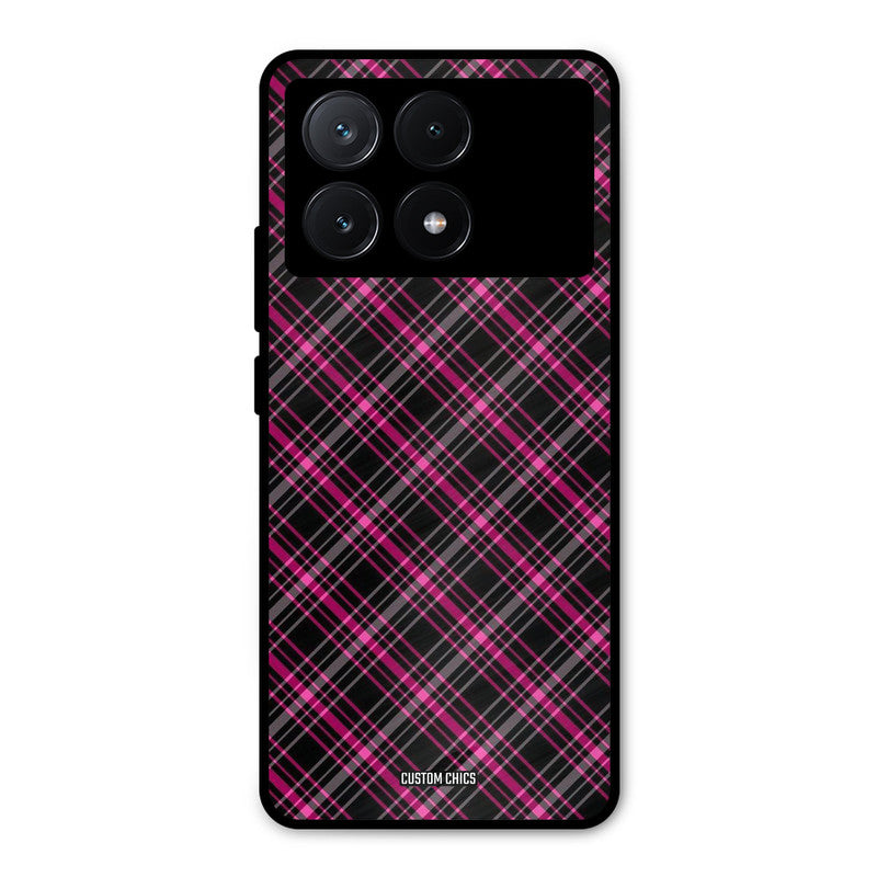 Check Fabric Poco X6 Pro Mobile Back Cover - Aesthetic PrintShield Case