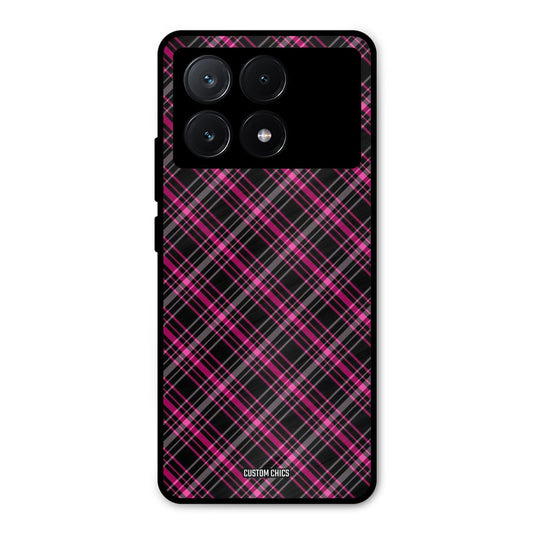 Check Fabric Poco X6 Pro Mobile Back Cover - Aesthetic PrintShield Case