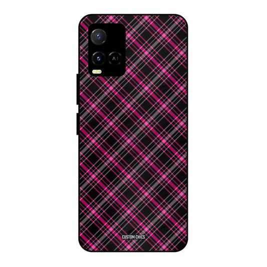 Check Fabric Vivo Y33s Mobile Back Cover - Aesthetic PrintShield Case