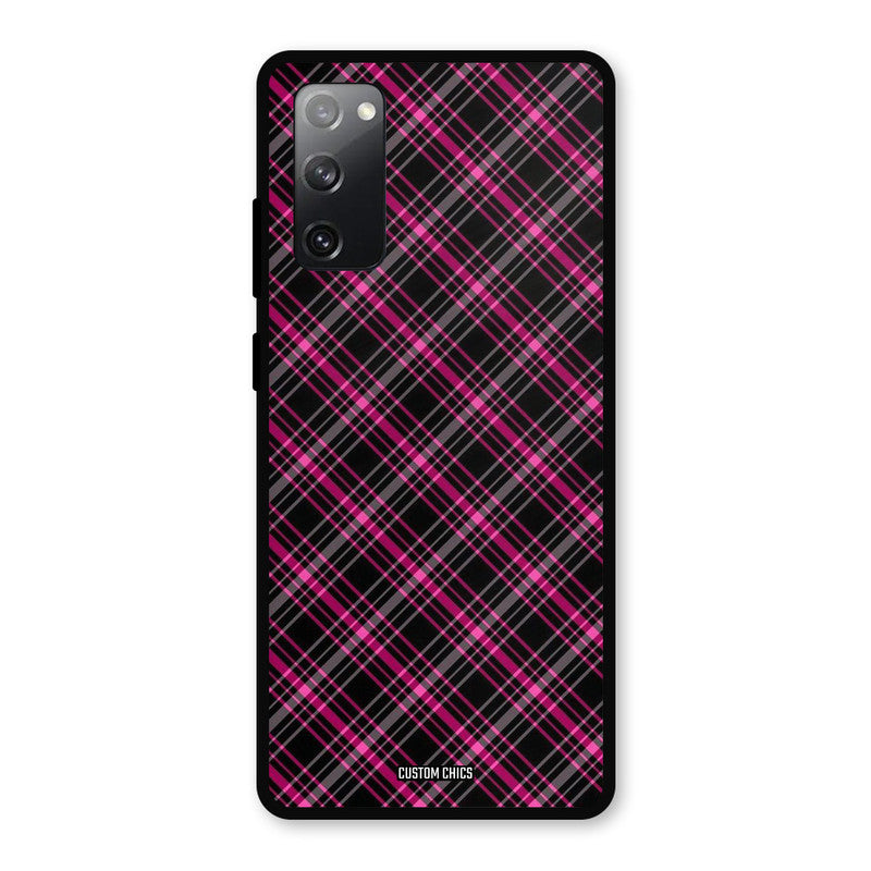 Check Fabric Samsung Galaxy S20 FE 5G Mobile Back Cover - Aesthetic PrintShield Case