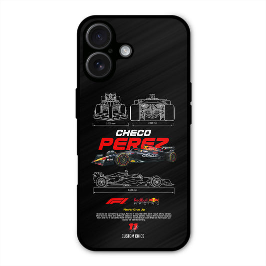 Checo Perez iPhone 16 Plus Mobile Back Cover - Car&Bike PrintShield Case