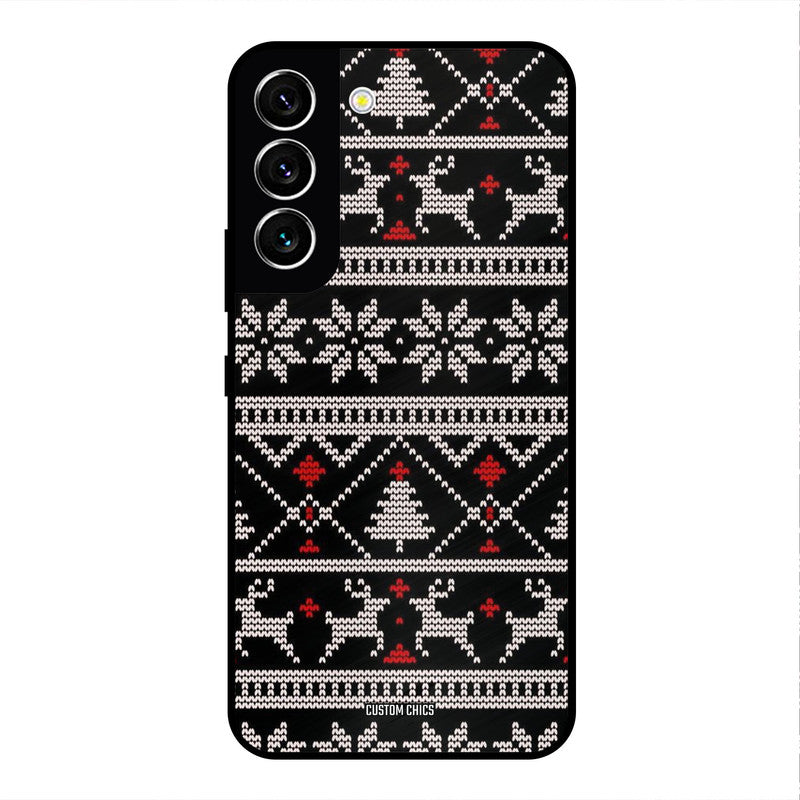 Christmas Pattern Samsung Galaxy S22 Mobile Back Cover - Aesthetic PrintShield Case