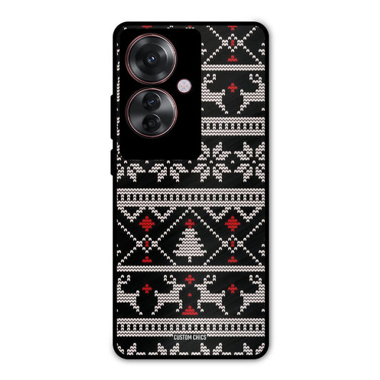 Christmas Pattern Oppo F25 Pro Mobile Back Cover - Aesthetic PrintShield Case