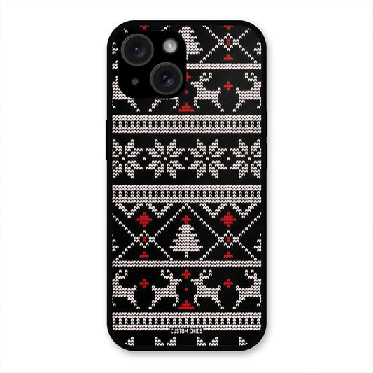 Christmas Pattern iPhone 15 Plus Mobile Back Cover - Aesthetic PrintShield Case