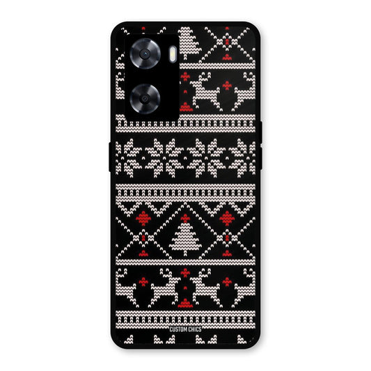 Christmas Pattern Oppo A57 2022 Mobile Back Cover - Aesthetic PrintShield Case