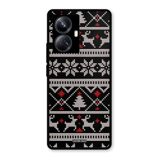 Christmas Pattern Realme 10 Pro Plus Mobile Back Cover - Aesthetic PrintShield Case