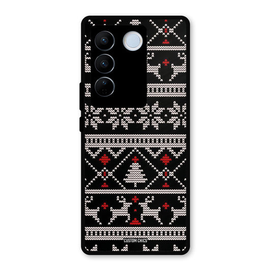 Christmas Pattern Vivo V27 Pro Mobile Back Cover - Aesthetic PrintShield Case