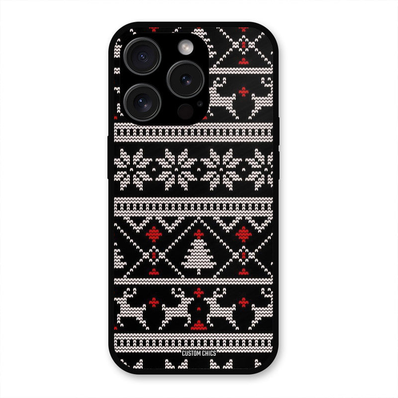 Christmas Pattern iPhone 15 Pro Max Mobile Back Cover - Aesthetic PrintShield Case